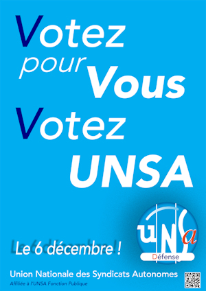 Affiche Votez pour vous Votez UNSA